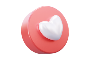 Heart emoji represents high engagement rate